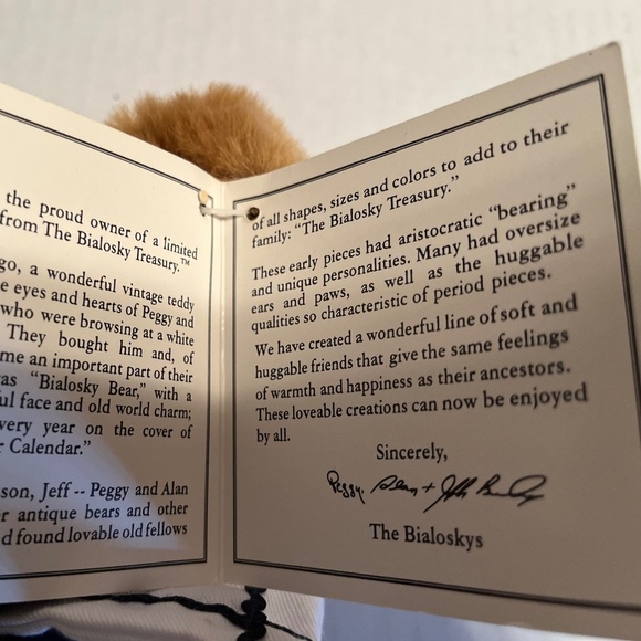 Preowned - Limited Edition Bialosky Treasury Collectible Salty Sailor Bear - Picture 5 of 6